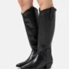 Pier One Leather - Stivali Texani / Biker - Black