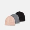 Pier One 3 Pack UnisexBerrettoBlack/Grey/Pink Uomo Cappellie Berretti PI954P00D-Q17