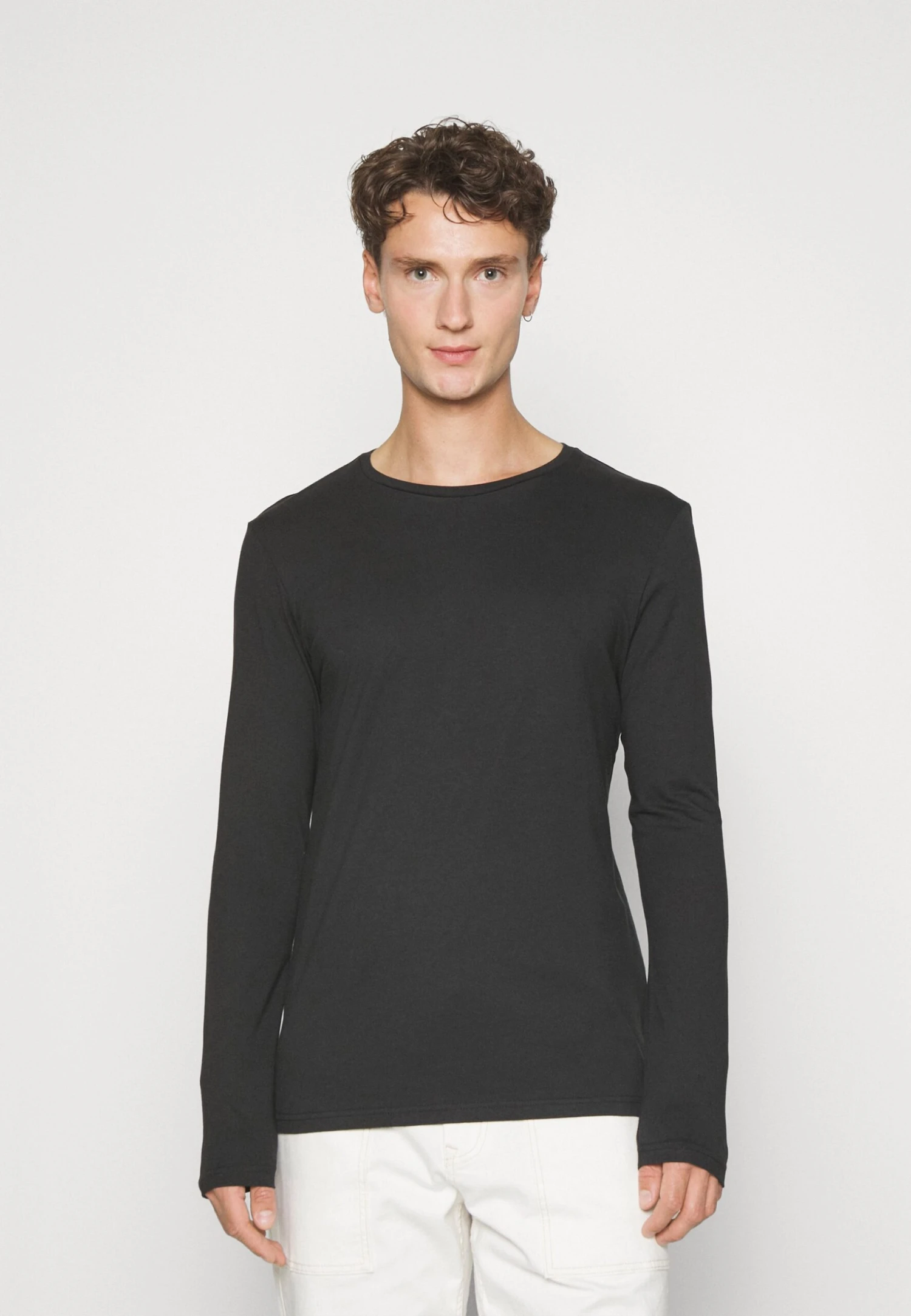 Pier One 2 PackMaglietta A Manica LungaBlack/Khaki Uomo T-shirt E Polo PI922O0GT-Q12 2 Pier One 2 PackMaglietta A Manica LungaBlack/Khaki Uomo T-shirt E Polo PI922O0GT-Q12 - immagine 2