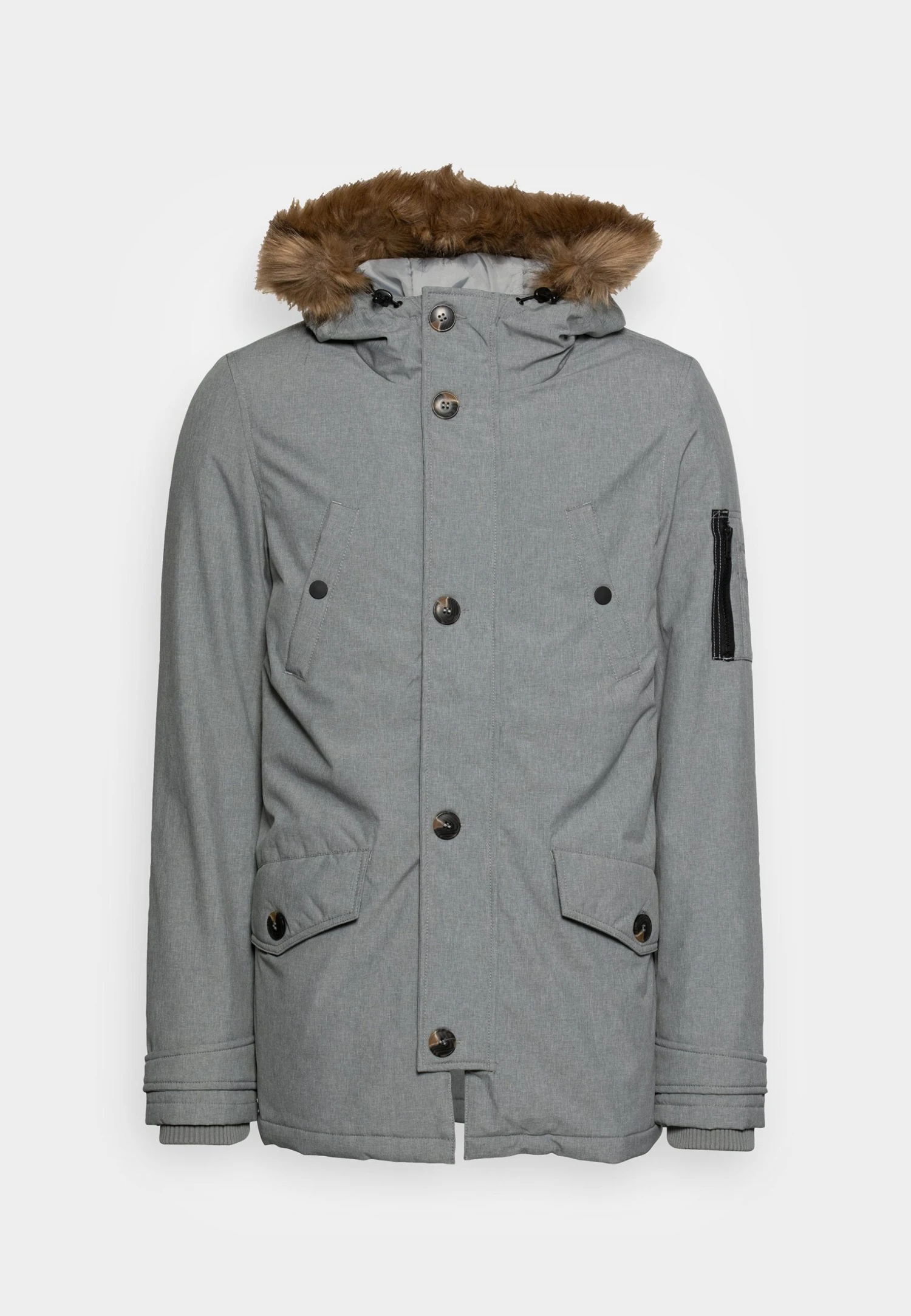 Pier One ParkaGrey Uomo Cappotti YO122T009-C11 1 Pier One ParkaGrey Uomo Cappotti YO122T009-C11