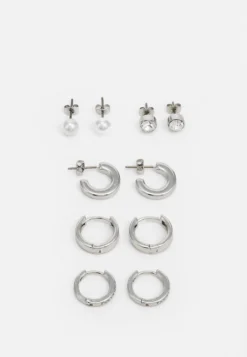 Pier One Unisex 5 PackOrecchiniSilver-Coloured Uomo Gioielli PI954L00S-D11