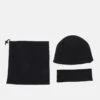 Pier One Fleece Unisex Set - Berretto - Black