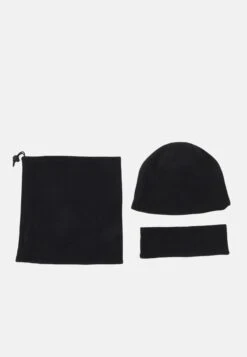 Pier One Fleece Unisex Set - Berretto - Black