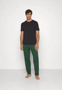 Pier One Single - Pigiama - Black/Green