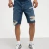 Pier One Shorts Di JeansDark Blue Denim Uomo Jeans PI922F05E-K11
