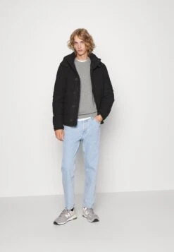 Pier One 3 PackFelpaBlack/Mottled Grey/Dark Blue Uomo Maglieria E Felpe PI922S0C0-Q12