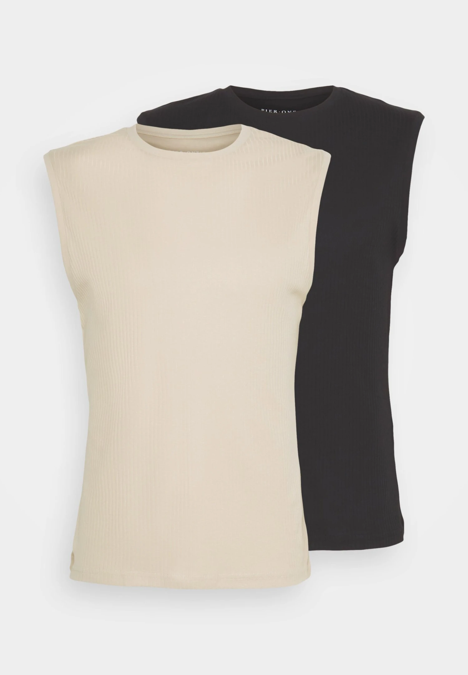 Pier One 2 PackTop Black/Beige Uomo T-shirt E Polo PI922O0XX-Q11 5 Pier One 2 PackTop Black/Beige Uomo T-shirt E Polo PI922O0XX-Q11 - immagine 5