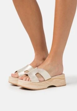 Pier One LeatherZoccoliGold Donna Ciabatte E Zoccoli PI911A0HK-F11