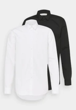 Pier One 2 Pack - Camicia Elegante - White/Black