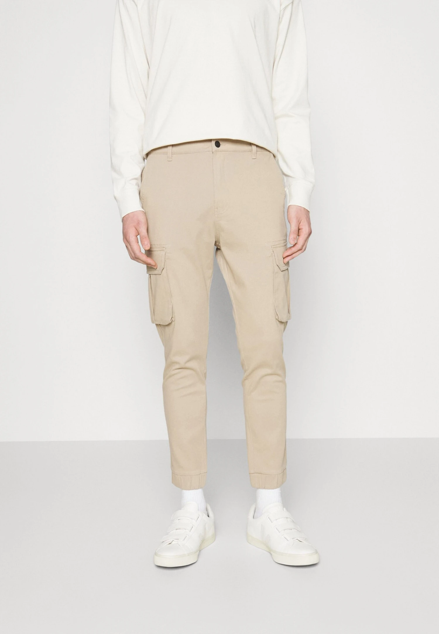 Pier One Cuffed Skinny Trouser Pantaloni CargoTan Uomo Pantaloni YO122E01H-B13 1 Pier One Cuffed Skinny Trouser Pantaloni CargoTan Uomo Pantaloni YO122E01H-B13