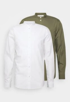 Pier One 2 Pack - Camicia - White/Olive -Negozio online Pier One Italia 988021f1de6844419b87bca9699448ac