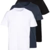 Pier One 3 PackT-Shirt BasicBlack/White/Blue Uomo T-shirt E Polo PI922O0GQ-Q13