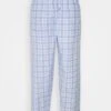 Pier One Pantaloni Del PigiamaLight Blue/White Uomo Per La Notte PI982L00E-K13