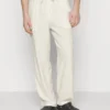 Pier One Drawcord Trousers Linen BlendPantaloniOff-White Uomo Pantaloni PI922E05A-A11