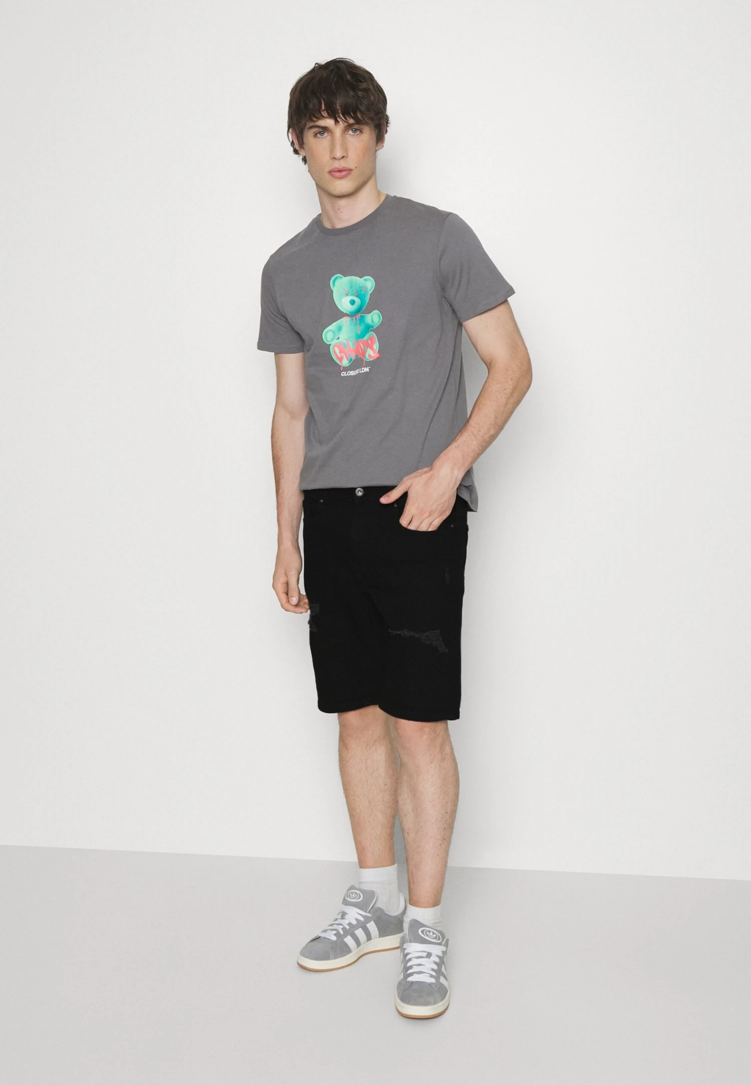 Pier One Unisex 2 Pack - Shorts Di Jeans - Blue/Black Denim 5 Pier One Unisex 2 Pack - Shorts Di Jeans - Blue/Black Denim - immagine 5