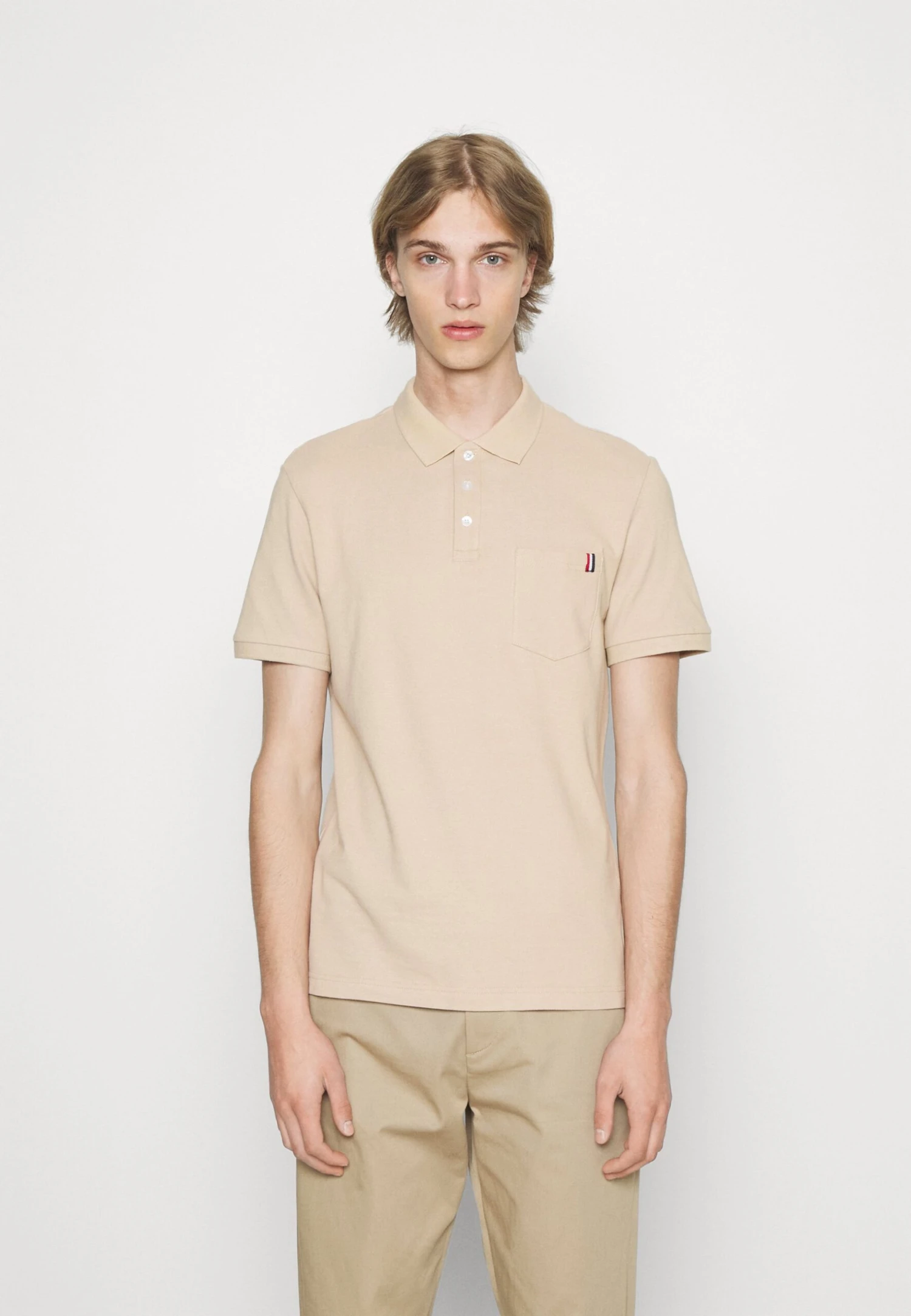 Pier One Tricolore Trim PoloBeige Uomo T-shirt E Polo PI922P03N-B11 1 Pier One Tricolore Trim PoloBeige Uomo T-shirt E Polo PI922P03N-B11