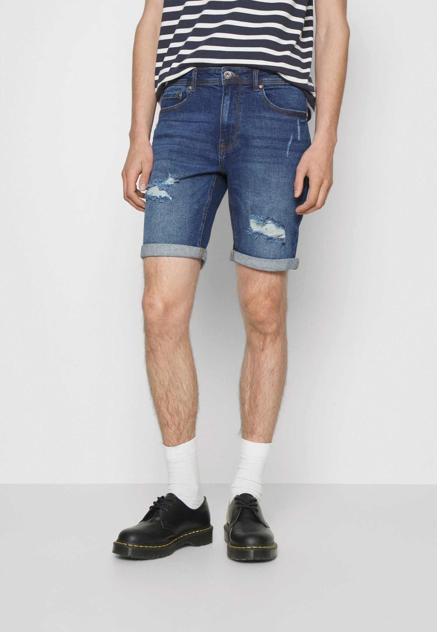 Pier One Shorts Di JeansDark Blue Denim Uomo Jeans PI922F04L-K12 1 Pier One Shorts Di JeansDark Blue Denim Uomo Jeans PI922F04L-K12