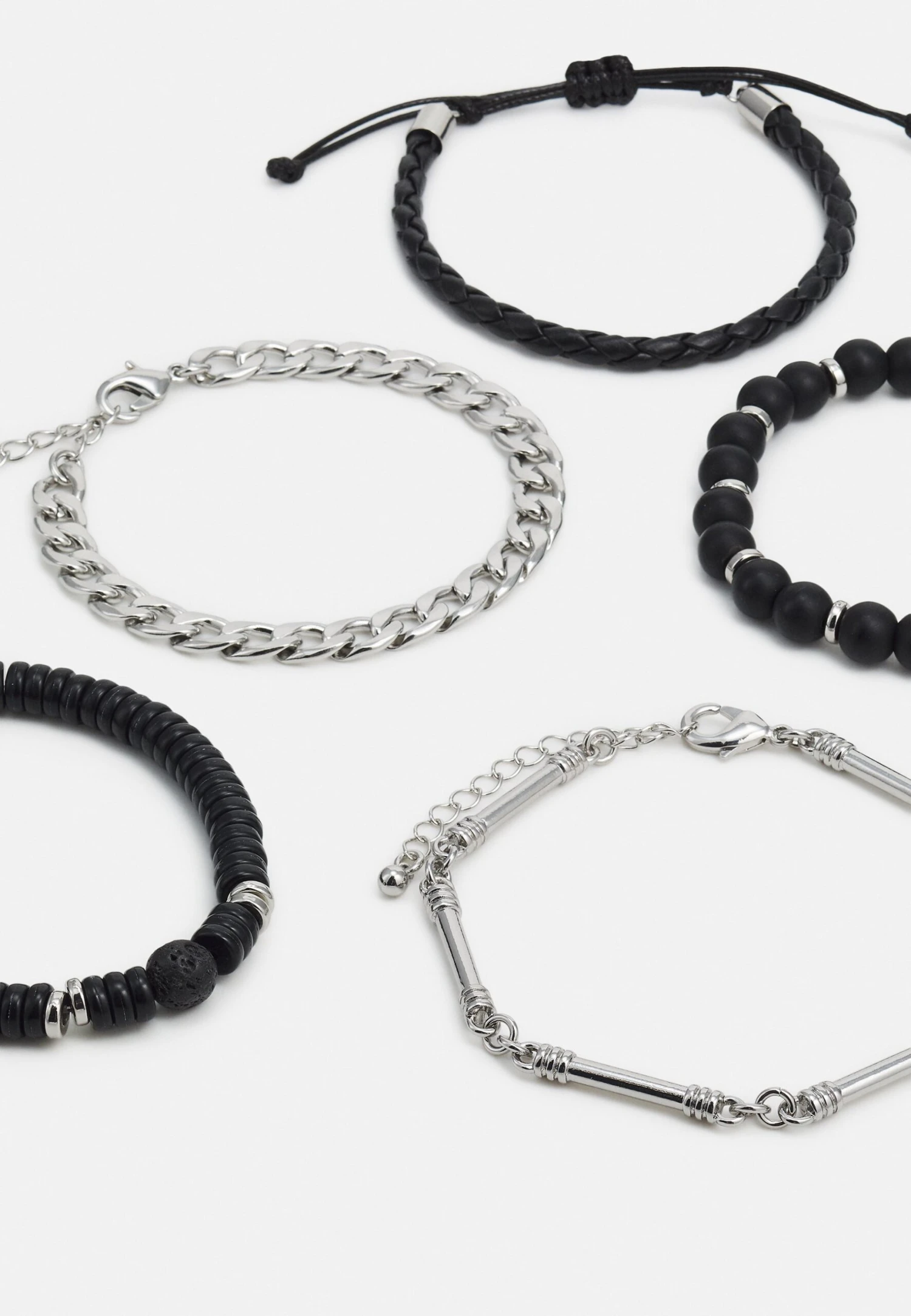 Pier One 5 PackBraccialeSilver-Coloured, Black Uomo Gioielli PI952L00T-D11 3 Pier One 5 PackBraccialeSilver-Coloured, Black Uomo Gioielli PI952L00T-D11 - immagine 3