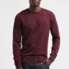 Pier One Basic Crewneck - Maglione - Bordeaux