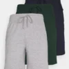 Pier One 3 PackPantaloni Del PigiamaDark Blue /Mottled Dark Grey/Dark Green Uomo Per La Notte PI982L00F-K13